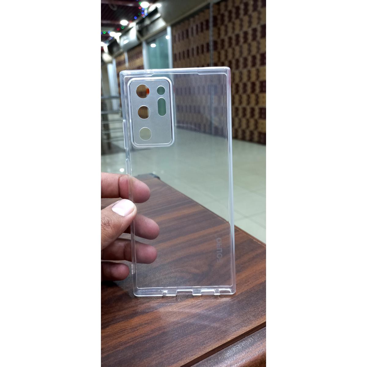 Eouro Transparent soft jelly cover Note 20 Ultra Original Product Front View - OnlineExpo.pk