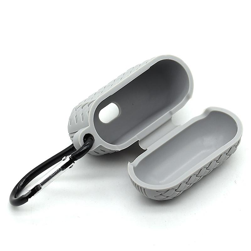 Airpods Pro 2022 / 2019 Woven Pattern Silicone Soft Case - Grey View 2 - OnlineExpo.pk