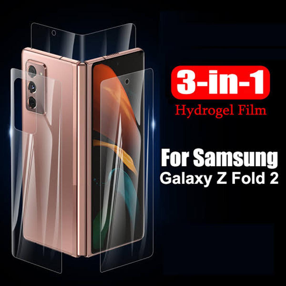 3pcs Hydrogel Film for Samsung Galaxy Z Fold 2 5G Front Back Soft Film Screen Protector Cover for Galaxy Z Fold2 Protection