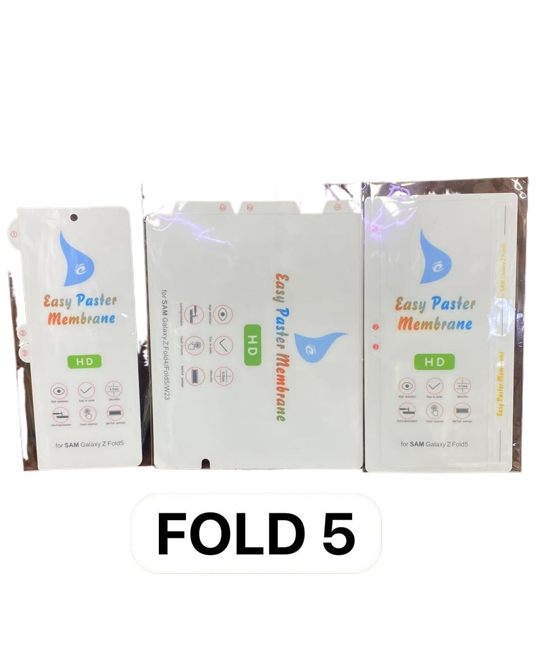 3pcs Hydrogel Film Protector for Z Fold 5 Front Back Soft Film Screen Protector Cover for Galaxy Z Fold5 Protection View 3 - OnlineExpo.pk