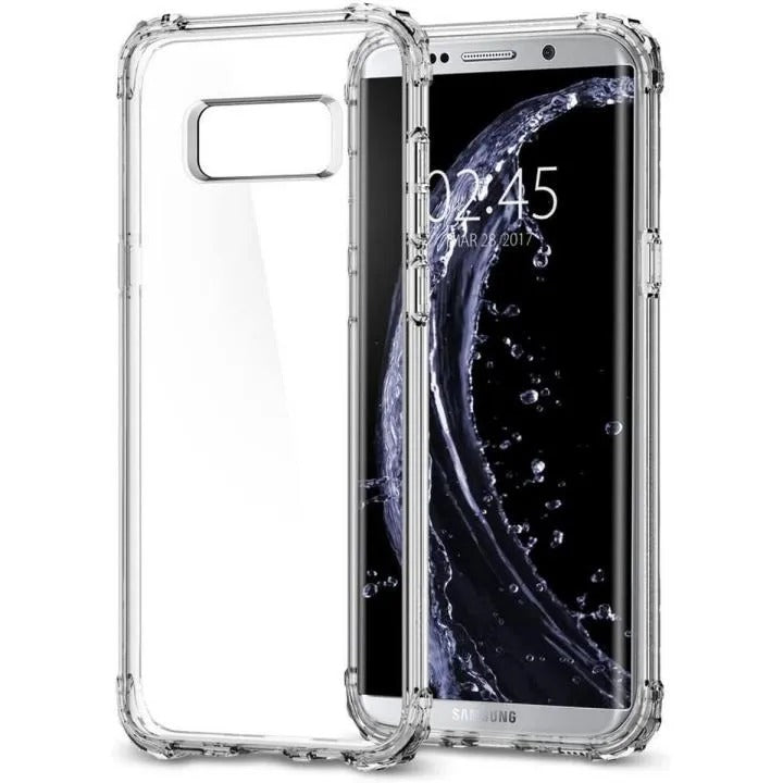 Bumper Back cover Samsung S8 Transparent with Camera protection soft jelly material Original Product Front View
