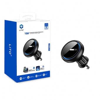 LITO LT-W07 15W Magnetic Wireless Car Mount Holder | Magnetic Car Phone Mount – LITO Original Product Front View