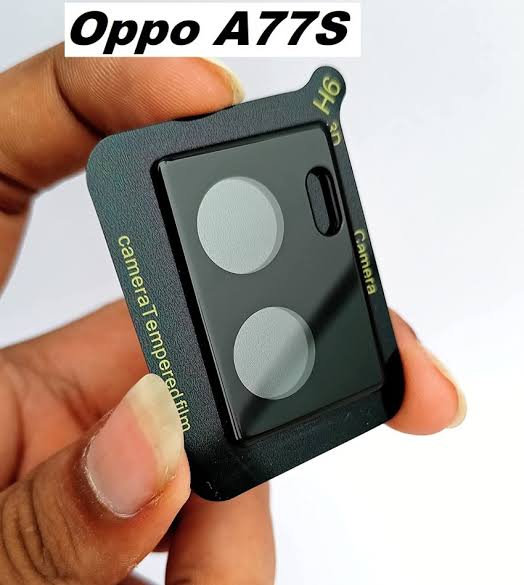 Oppo A77s Back Camera Glass Protector 3D Tempered Full Cover Original Product Front View - OnlineExpo.pk