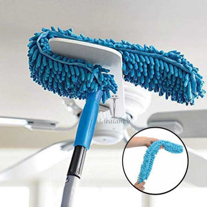 Flexible Microfiber Cleaning Duster Brush| Feather Magic Dust Cleaner with Extendable Rod Multipurpose for Ceiling Fan Home Office Car Cleaning Tools Original Product Front View - OnlineExpo.pk