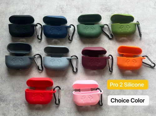 Soft Silicone Case Cover for Air pods 1 Air pods 2 With Hanging Ring Original Product Front View - OnlineExpo.pk
