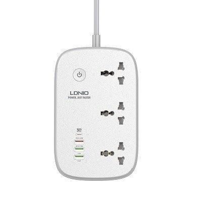 LDNIO SCW3451 WIFI Smart Universal Power Strip 3 Outlets+1 PD+1QC 3.0 + 2 Auto-ID High Output Power Socket Switches Extension View 2 - OnlineExpo.pk