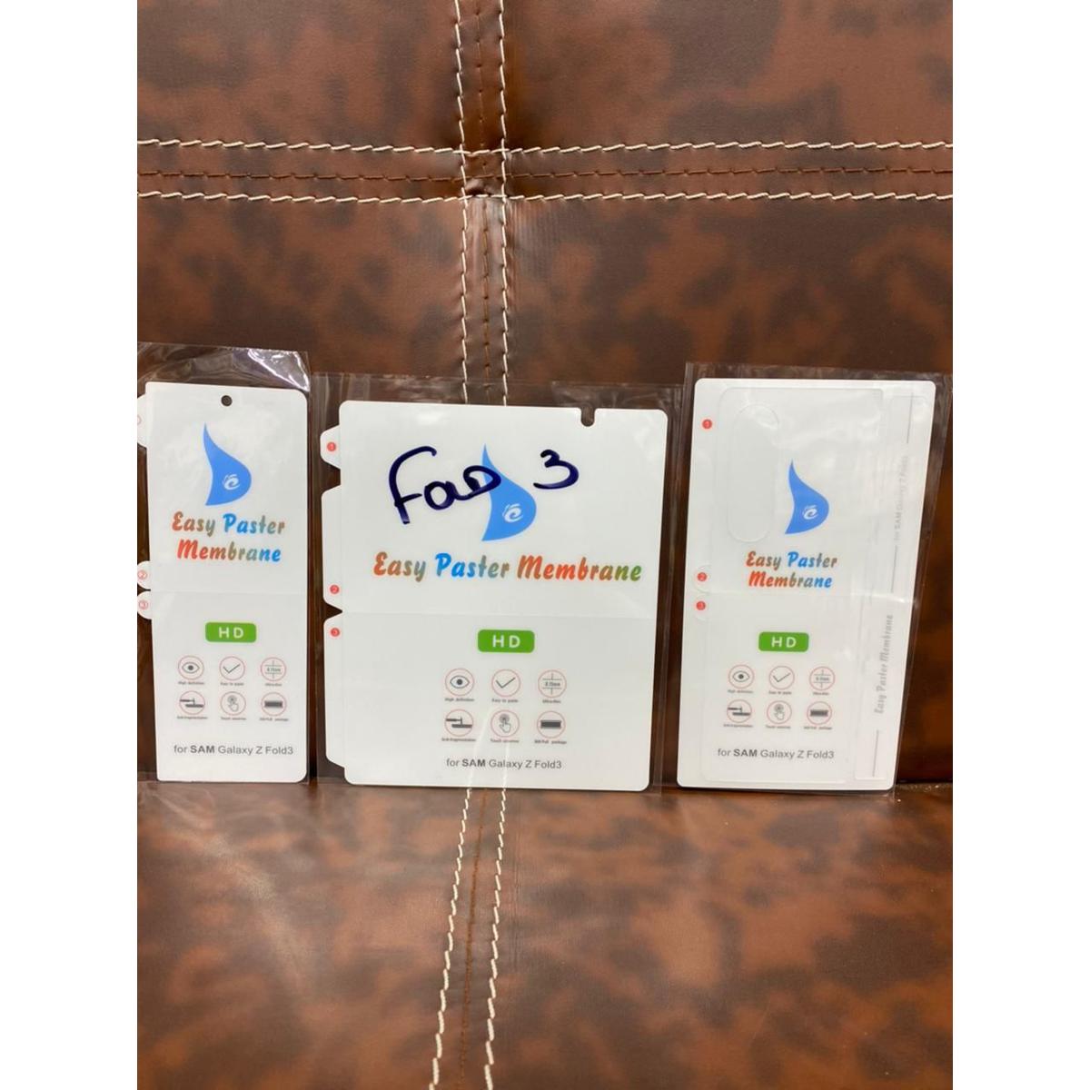 3pcs Hydrogel Film for Samsung Galaxy Z Fold 3 5G Front Back Soft Film Original Product Front View - OnlineExpo.pk