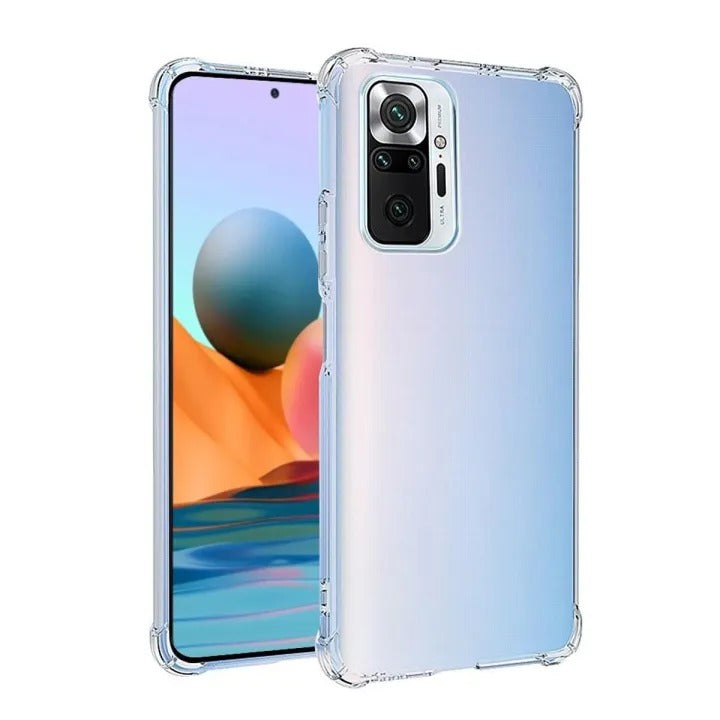 Bumper Back cover REDMI NOTE 10 Transparent with Camera protection soft jelly material Original Product Front View