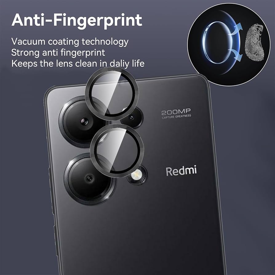 Camera Lens Protector for Redmi note 13 Pro Black Original Product Front View - OnlineExpo.pk