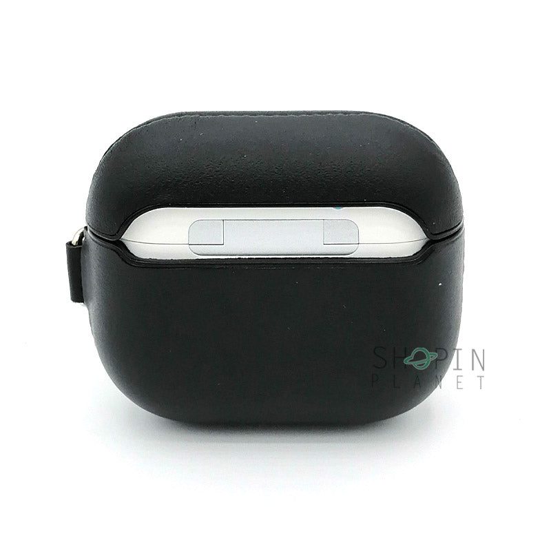 Airpods 3 Leather Case With Belt Clip - Black View 4 - OnlineExpo.pk