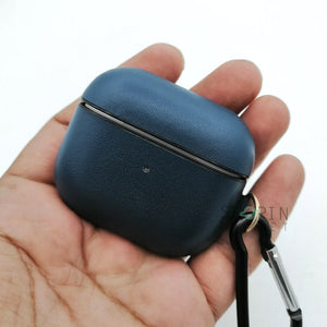 Airpods 3 Leather Case With Belt Clip - Dark Blue View 5 - OnlineExpo.pk