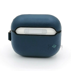 Airpods 3 Leather Case With Belt Clip - Dark Blue View 4 - OnlineExpo.pk