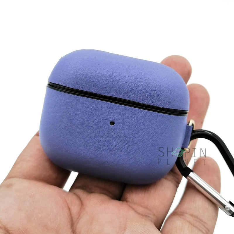 Airpods 3 Leather Case With Belt Clip - Purple View 5 - OnlineExpo.pk