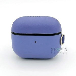 Airpods 3 Leather Case With Belt Clip - Purple View 2 - OnlineExpo.pk