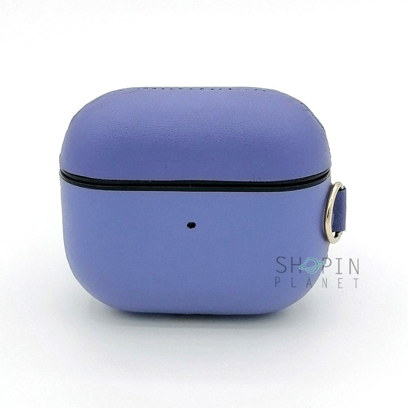 Airpods 3 Leather Case With Belt Clip - Purple View 2 - OnlineExpo.pk