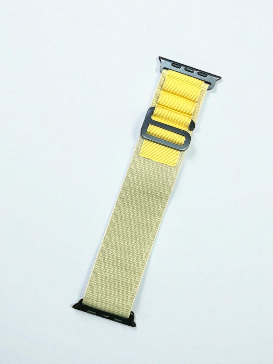 42mm-44mm-45mm-49mm Premium Olive Nylon Alpine Loop Band for Apple Watch Series 11 With Black Connector & Buckle Original