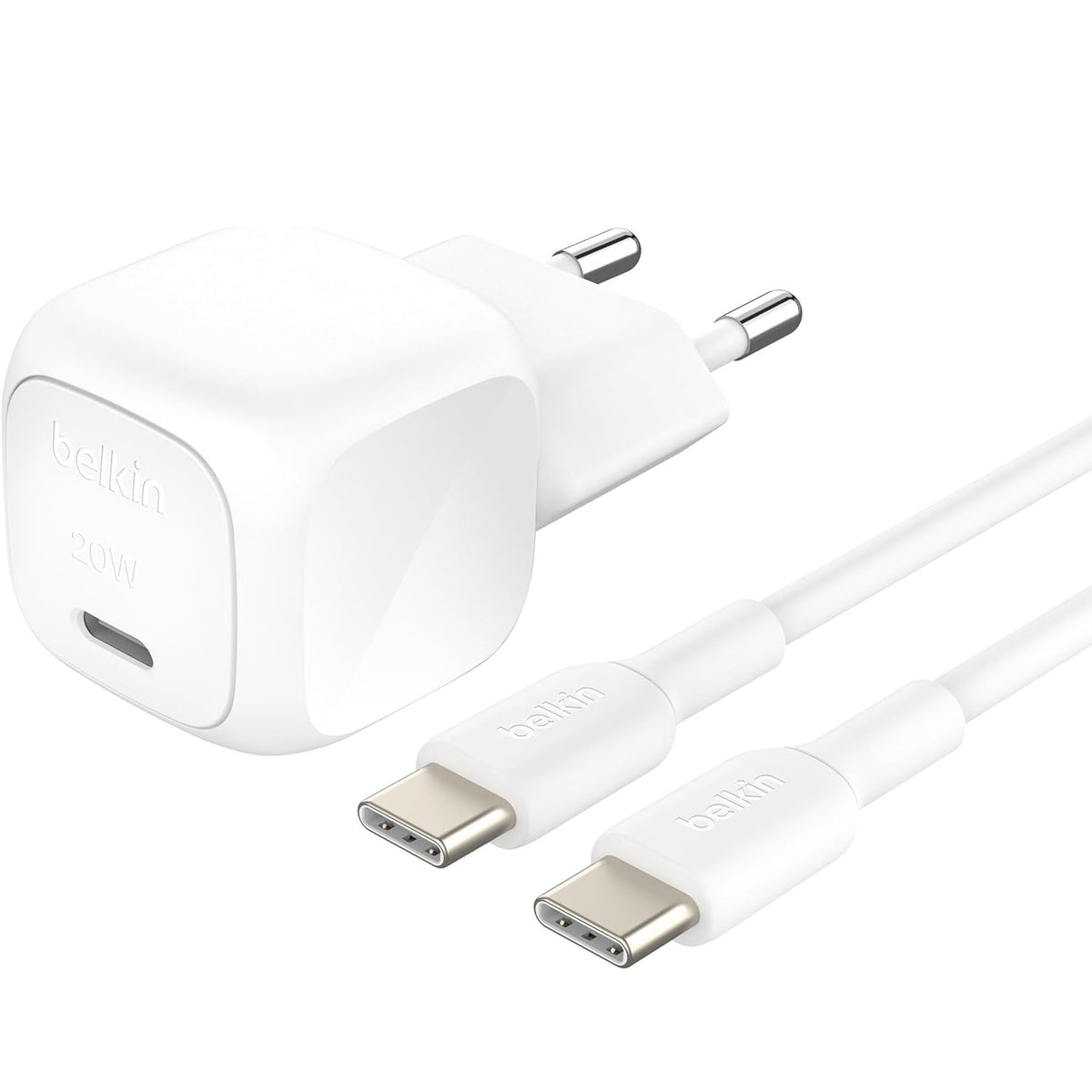 Belkin BoostCharge Compact USB-C Wall Charger 45W with USB-C Cable | PD 3.1 & PPS Fast Charging Adapter