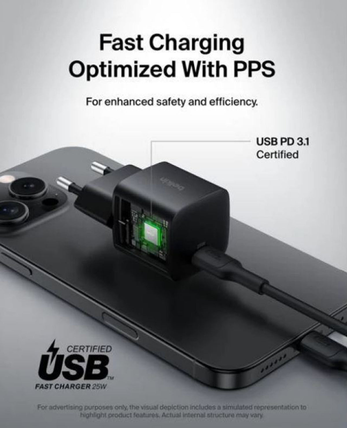 Belkin BoostCharge Compact USB-C Wall Charger 30W | PD 3.1 & PPS Fast Charger Adapter