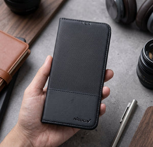 Nillkin Leather Book Case with Card Slot – iPhone & Samsung | Flip Cover with Magnetic Closure View 2 - OnlineExpo.pk