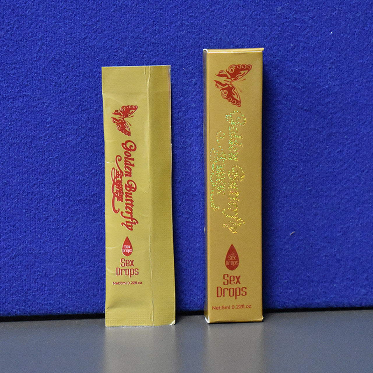 Golden Butterfly Female Sex Drops Original Product Front View - OnlineExpo.pk