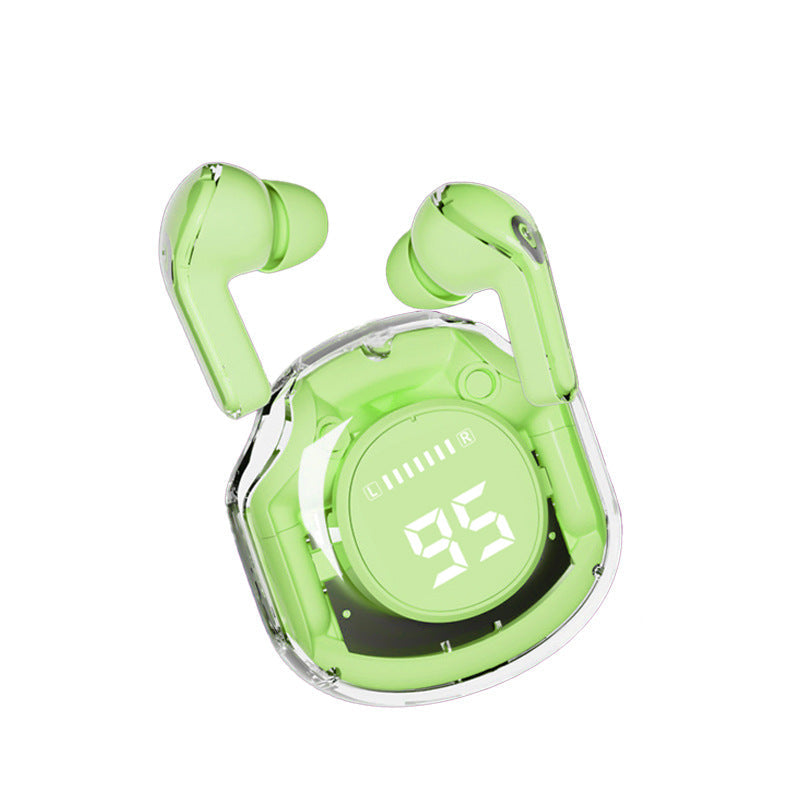 Ultrapods Pro True Wireless Earbuds with Display Transparent Design, Bluetooth 5.3 Water Proof - Green Original Product