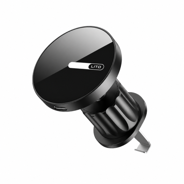 LITO LT-W04 Magnetic Car Phone Holder (15W) | Magnetic Car Phone Mount – LITO Original Product Front View - OnlineExpo.pk