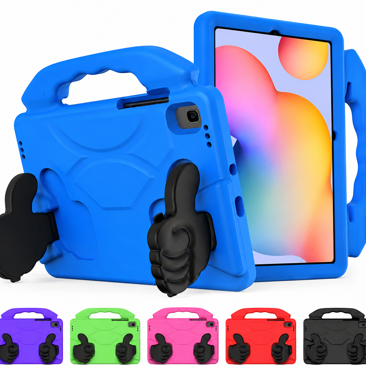 Thumbs Up Kids iPad Case with Kickstand | Shockproof Cover for iPad Air, iPad Pro, iPad 9.7" 10.2" 10.9" 11" Original