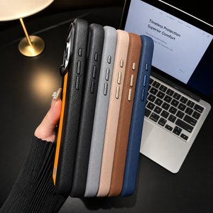 Premium Stripe Leather iPhone Case | Soft Touch Protective Cover View 8 - OnlineExpo.pk