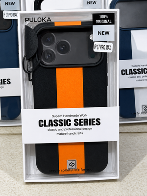 Premium Stripe Leather iPhone Case | Soft Touch Protective Cover View 5 - OnlineExpo.pk