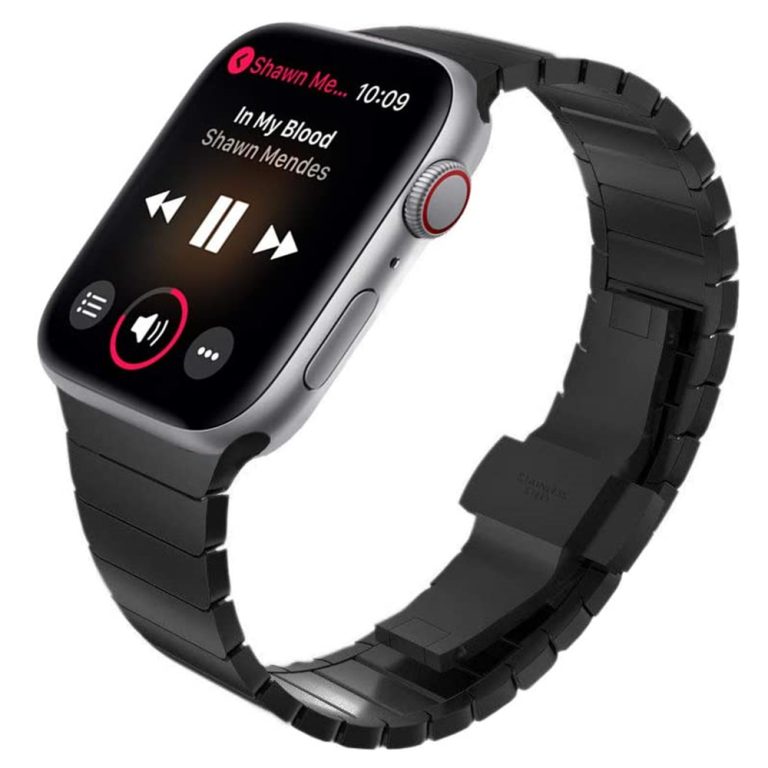 42mm-44mm-45mm Citizen Chain Stainless Steel Safe and Fashionable Strap for Apple Watch Series 3 4 5 6 7 SE - Black Original