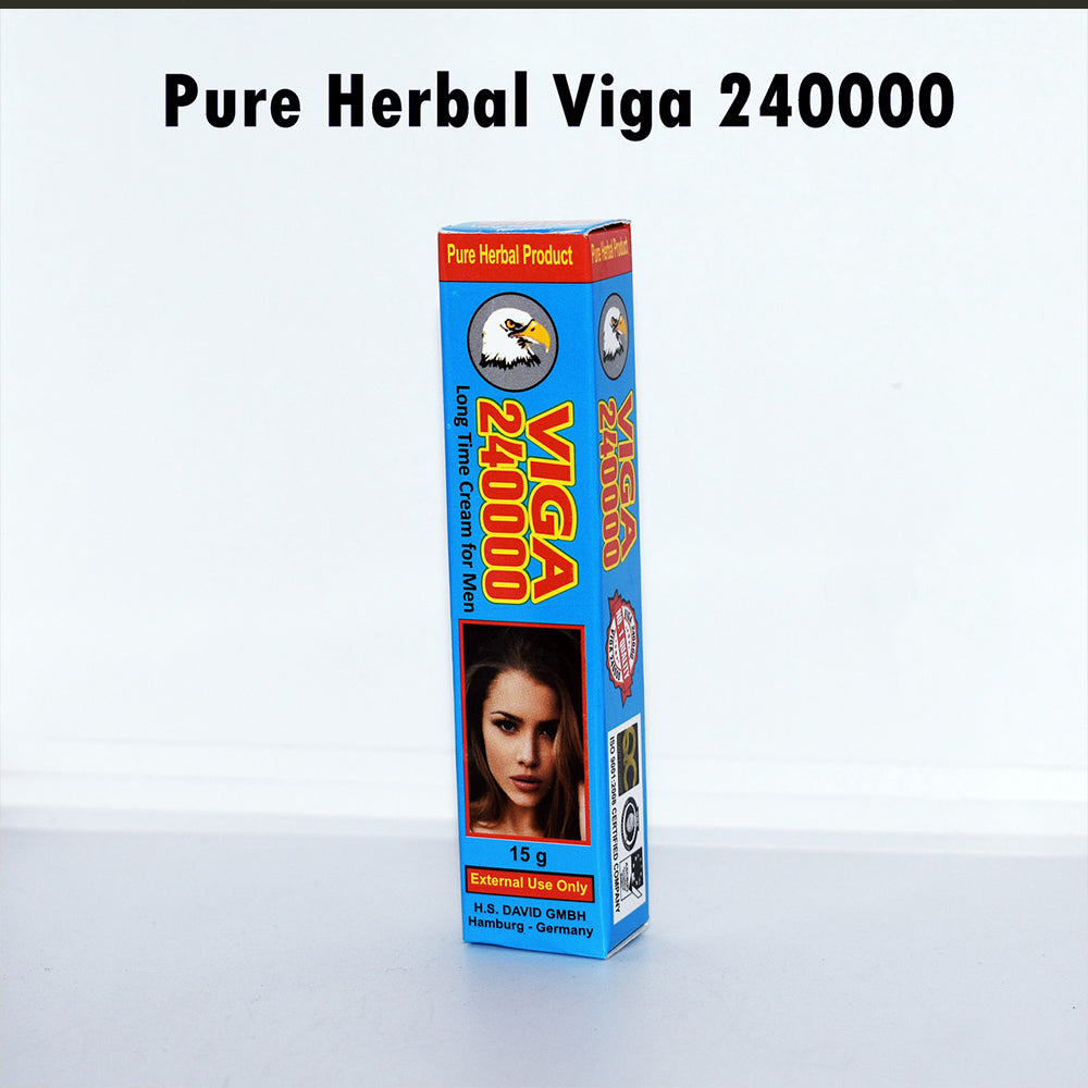 Pure Herbal Viga 240000 long time cream for men's - 15g Original Product Front View - OnlineExpo.pk