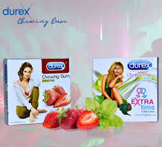 Durex CHEWING GUM Long Time For Male & Female 4 GUM Original Product Front View - OnlineExpo.pk