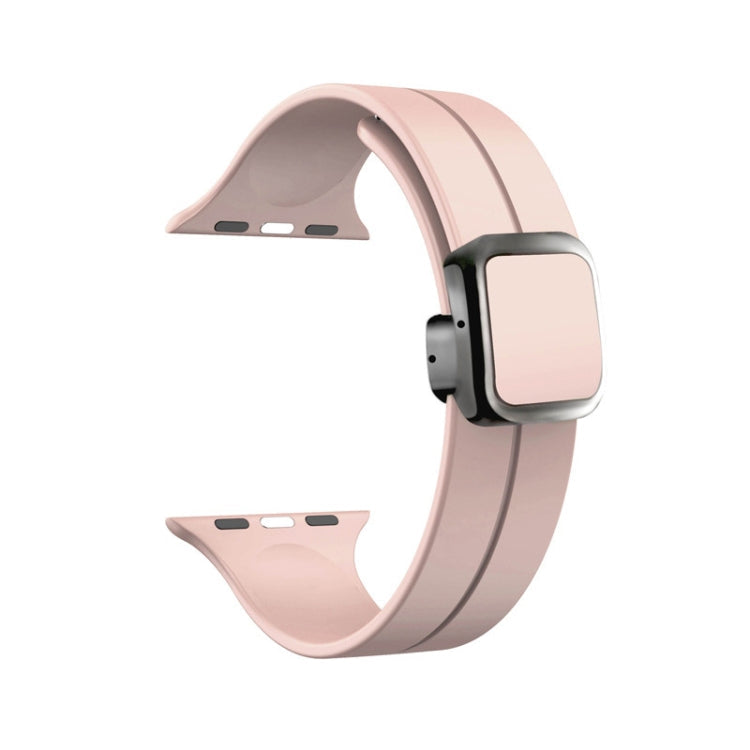 42mm-44mm-45mm-49mm Magnetic Square Buckle Silicone Watch Starps - Light Pink Original Product Front View - OnlineExpo.pk