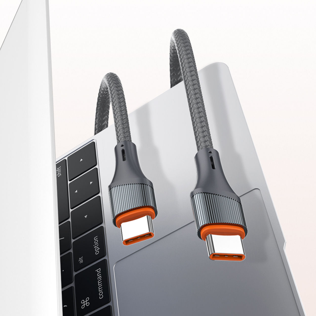 LDNIO LC632C 65W Type-C to Type-C Fast Charging Data Cable 2m - Grey Original Product Front View - OnlineExpo.pk