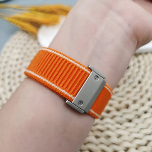 Apple Watch Magnetic Lock Nylon Strap – Breathable Elastic Band (42mm / 44mm / 45mm / 46mm / 49mm / Ultra) View 5 - OnlineExpo.pk