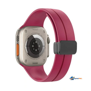 Apple Watch Magnetic D-Buckle Silicone Sport Band – 42mm/44mm/45mm/49mm (Series 1–11, SE &amp; Ultra) View 7 - OnlineExpo.pk
