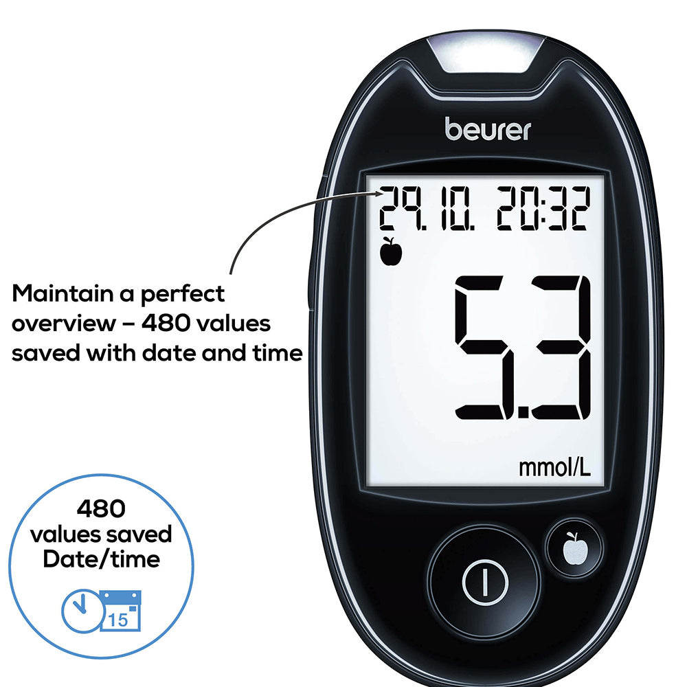 Beurer Blood Glucose Monitor GL 44 Black mg/dl