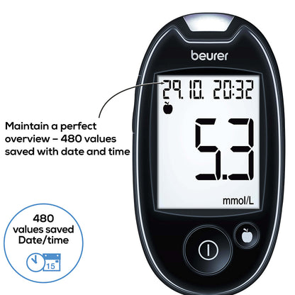 Beurer Blood Glucose Monitor GL 44 Black mg/dl