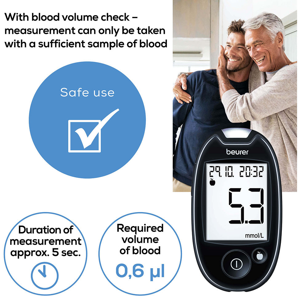 Beurer Blood Glucose Monitor GL 44 Black mg/dl