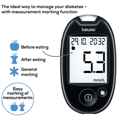 Beurer Blood Glucose Monitor GL 44 Black mg/dl