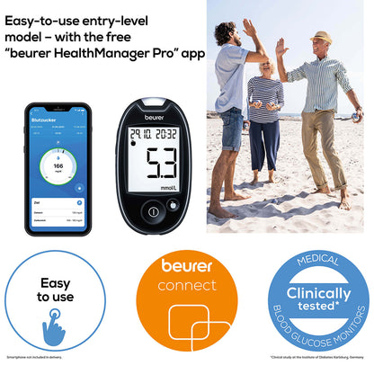 Beurer Blood Glucose Monitor GL 44 Black mg/dl