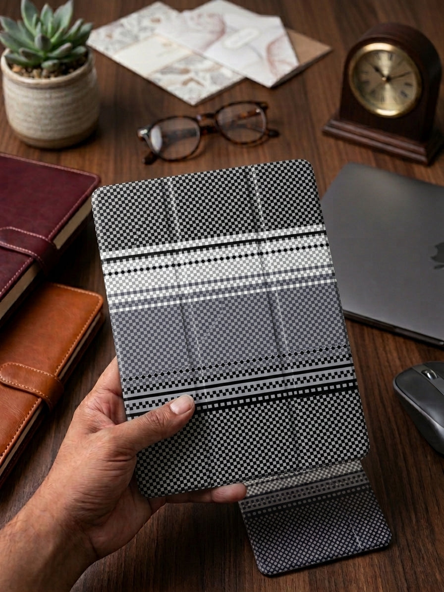 PITAKA printed Book cover for Apple iPad 10th Generation 10.9 inch 11th Generation 11 inch A16 Smart case with pen holder space View 4 - OnlineExpo.pk