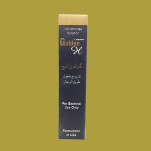 Golden H 100 Minutes Timing Delay Cream For Men Original Product Front View - OnlineExpo.pk