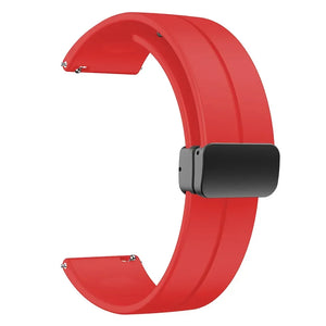 22mm Sports Silicone Magnetic Lock Watch Strap – Zero Luna / Revolt / Redmi Watch 5 / Huawei GT4/GT5 / Samsung 46mm View 9 - OnlineExpo.pk