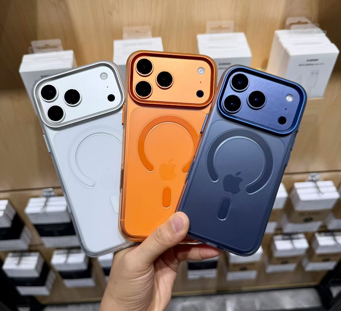 iPhone 17 Pro Max Mat Guard Case - Matte Finish Anti-Fingerprint Cover Original Product Front View - OnlineExpo.pk
