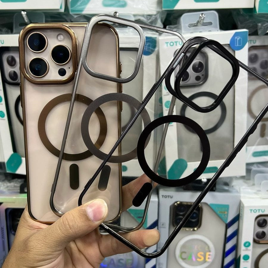iPhone 16 Pro Max Totu Transparent Case with Magsafe & Stand Original Product Front View - OnlineExpo.pk