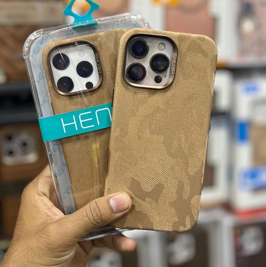 iPhone 16 Pro Max Kajsa Camo Fabric Case for iPhone 16 Pro Max - Desert Color Original Product Front View - OnlineExpo.pk