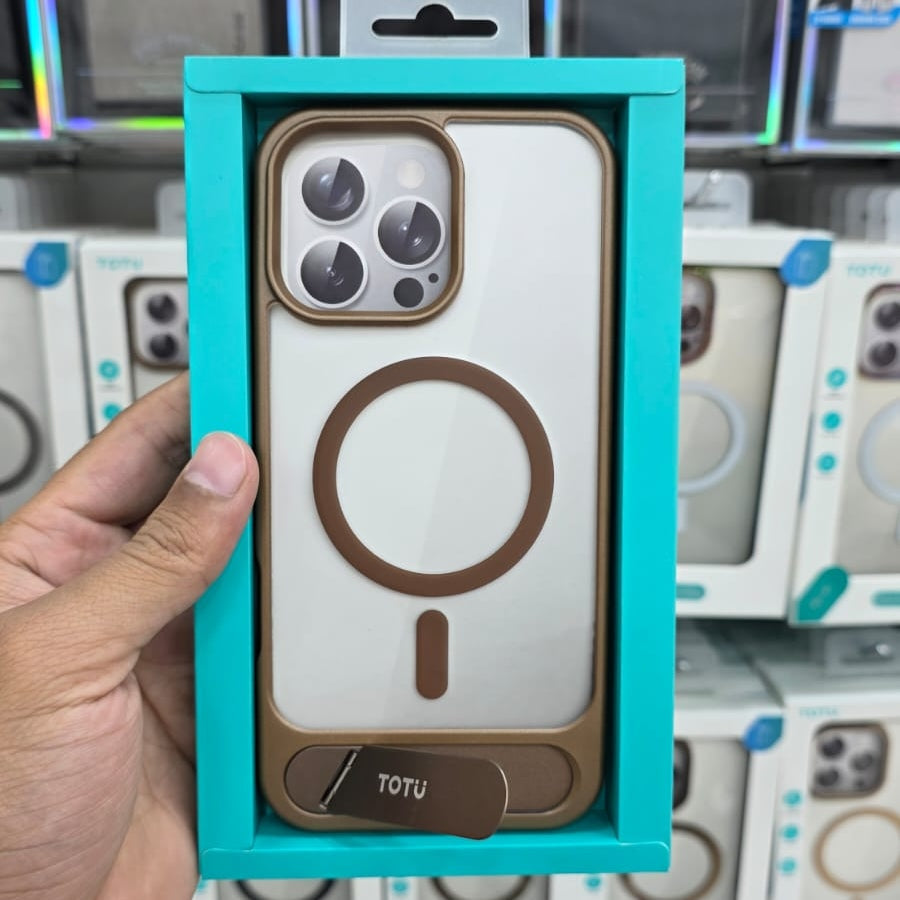 iPhone 16 Pro Max Totu Magsafe Kickstand PC Case - Desert Original Product Front View - OnlineExpo.pk