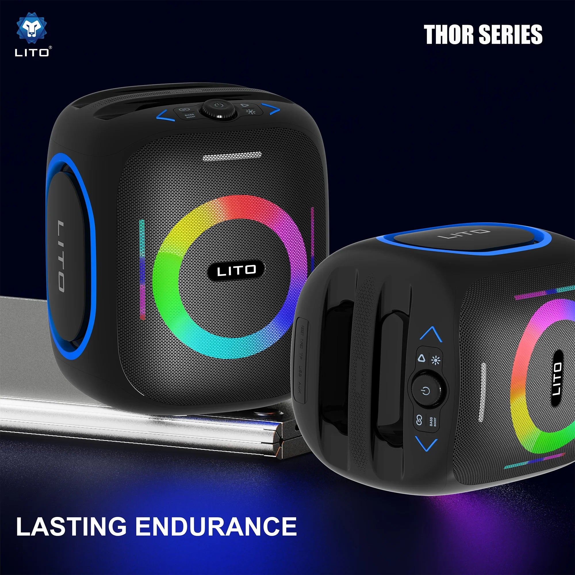 LITO LS10 Thor Series Wireless Speaker powerful sound. Original Product Front View - OnlineExpo.pk