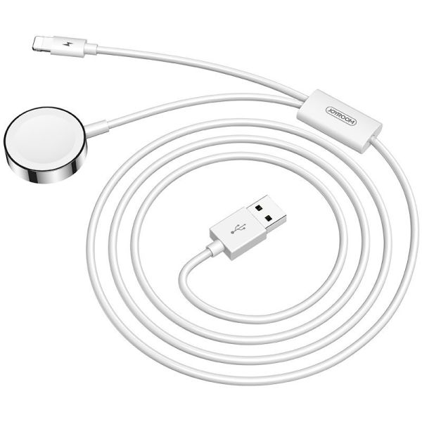 Joyroom S-IW002S Iwatch Magnetic Wireless Charger + Lightning / iPhone Cable Original Product Front View - OnlineExpo.pk